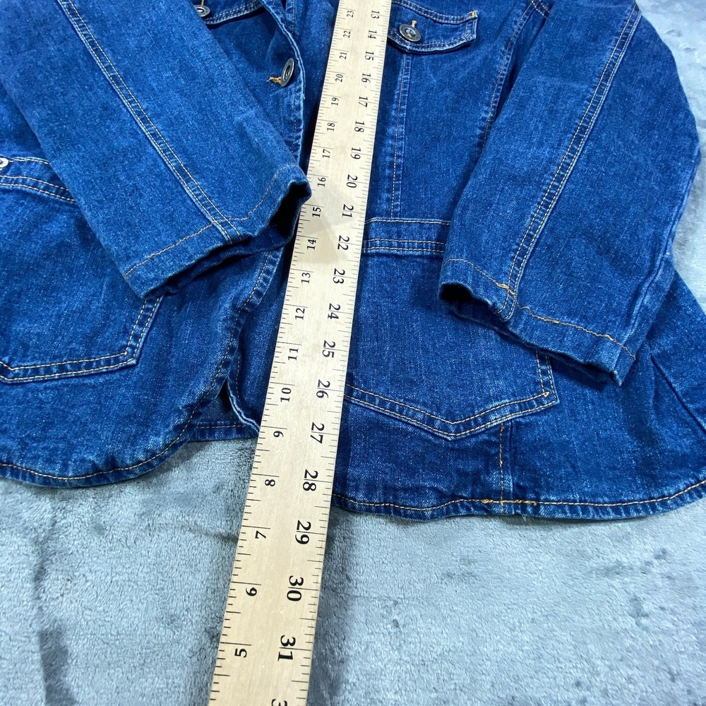 Vintage Levi's Denim Jacket 90's Trucker Womens 2X Ex-Boyfriend Light Plus Y2K - Picture 4 of 10